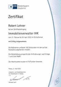 Zertifizierter Immobilienverwalter IHK